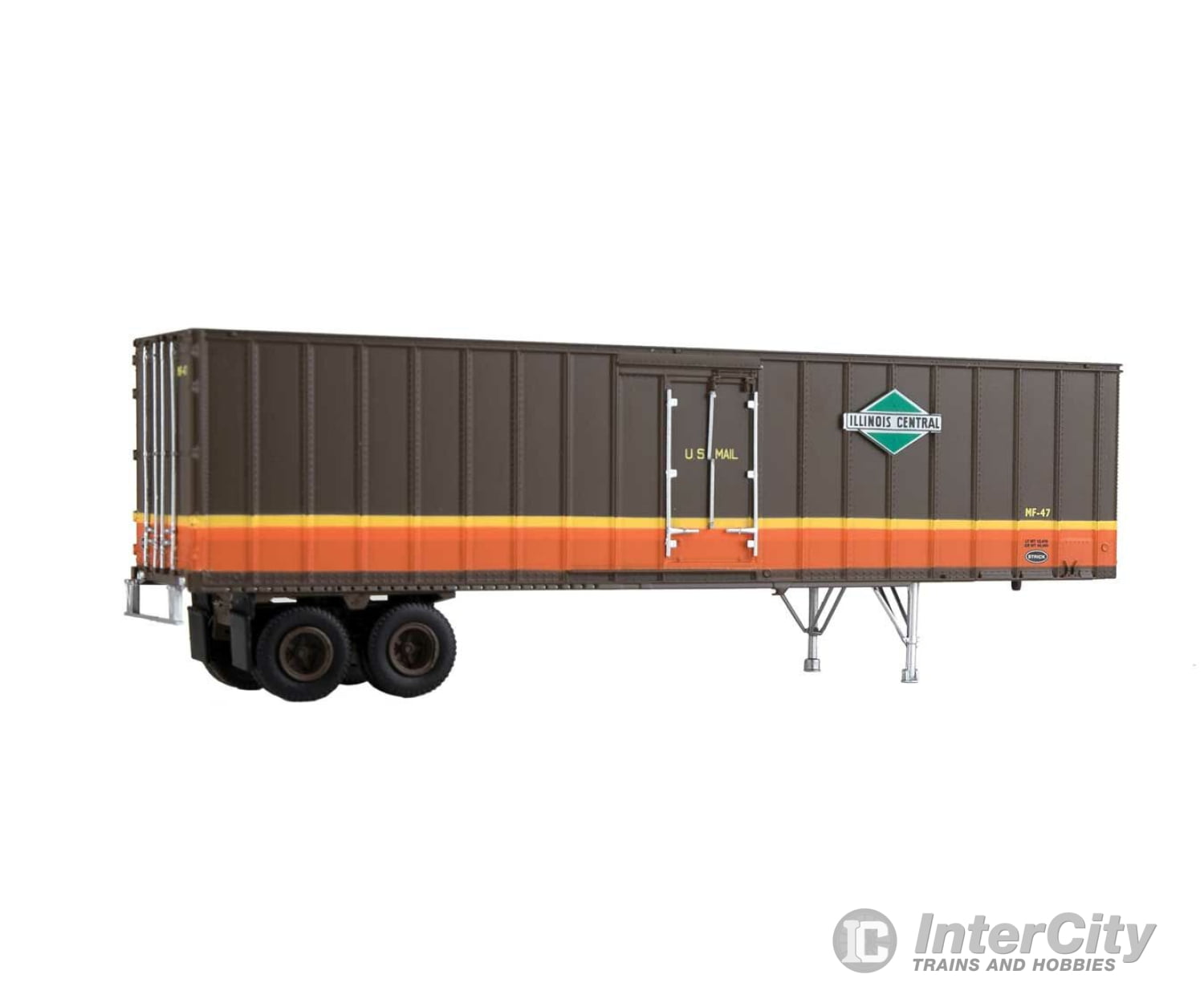 Walthers Scenemaster 2601 Flexi-Van 40’ Trailer 2-Pack - Assembled -- Illinois Central (Diamond