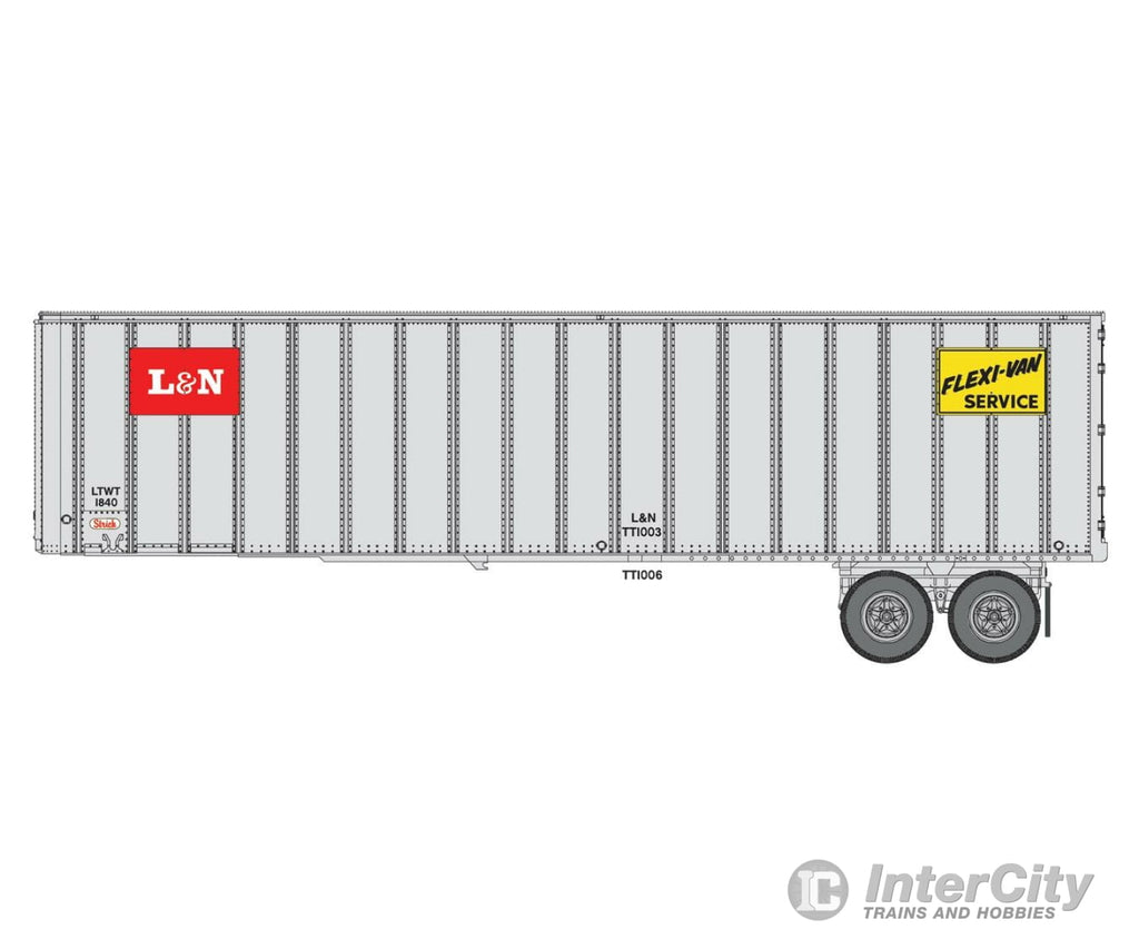 Walthers Scenemaster 2602 Flexi-Van 40’ Trailer 2-Pack - Assembled -- Louisville & Nashville