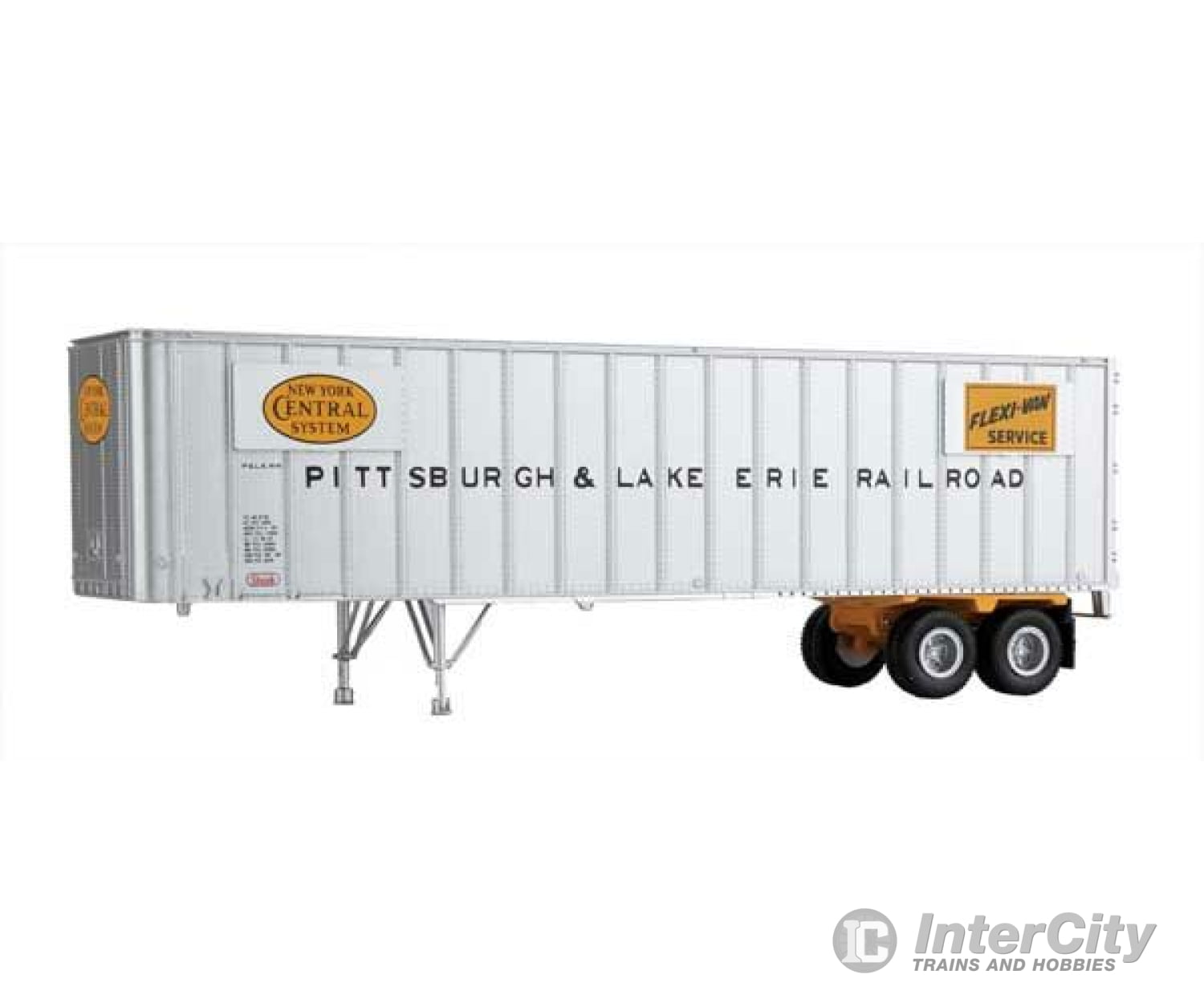 Walthers Scenemaster 2606 Flexi-Van 40’ Trailer 2-Pack - Assembled -- New York Central #1 (Yellow