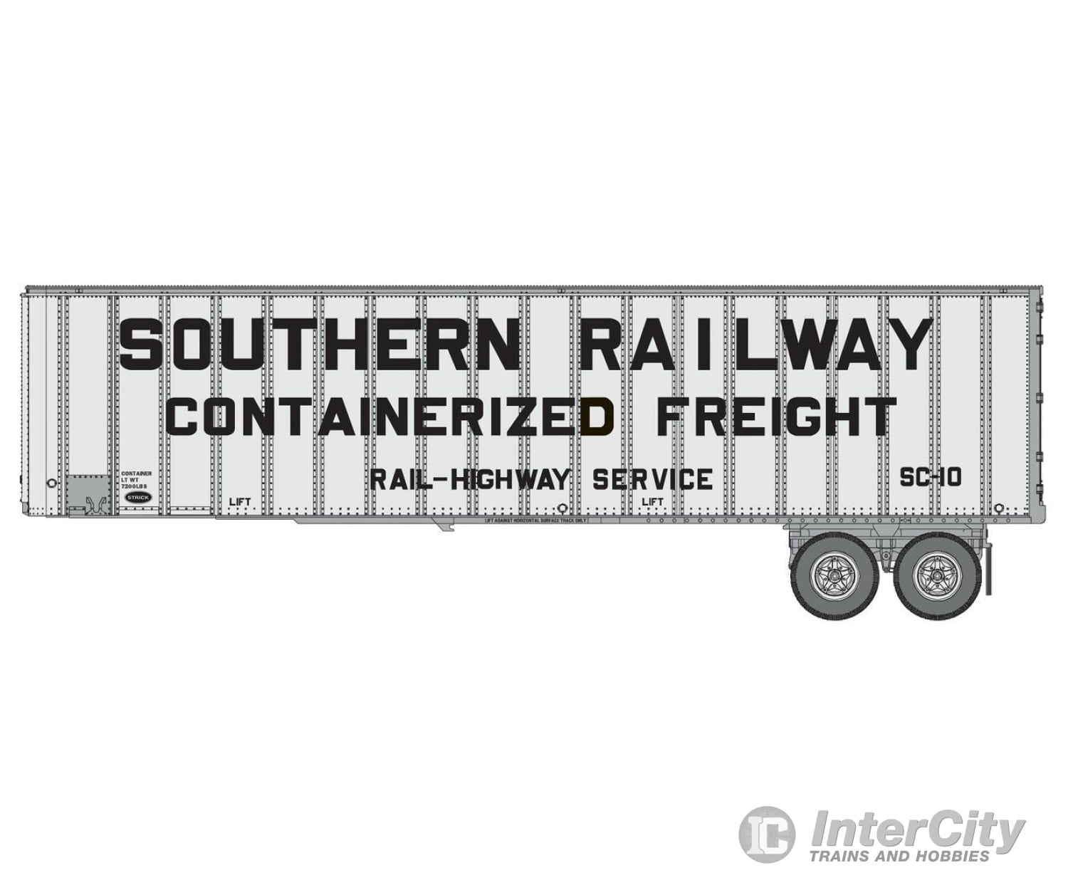 Walthers Scenemaster 2614 Flexi-Van 40’ Trailer 2-Pack - Assembled -- Southern Railway