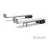 Walthers Scenemaster 2700 40’ Flatbed Trailer - Kit 2-Pack -- Undecorated Freight Loads & Containers