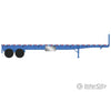 Walthers Scenemaster 2701 40’ Flatbed Trailer - Ready To Run 2-Pack -- Blue Freight Loads &