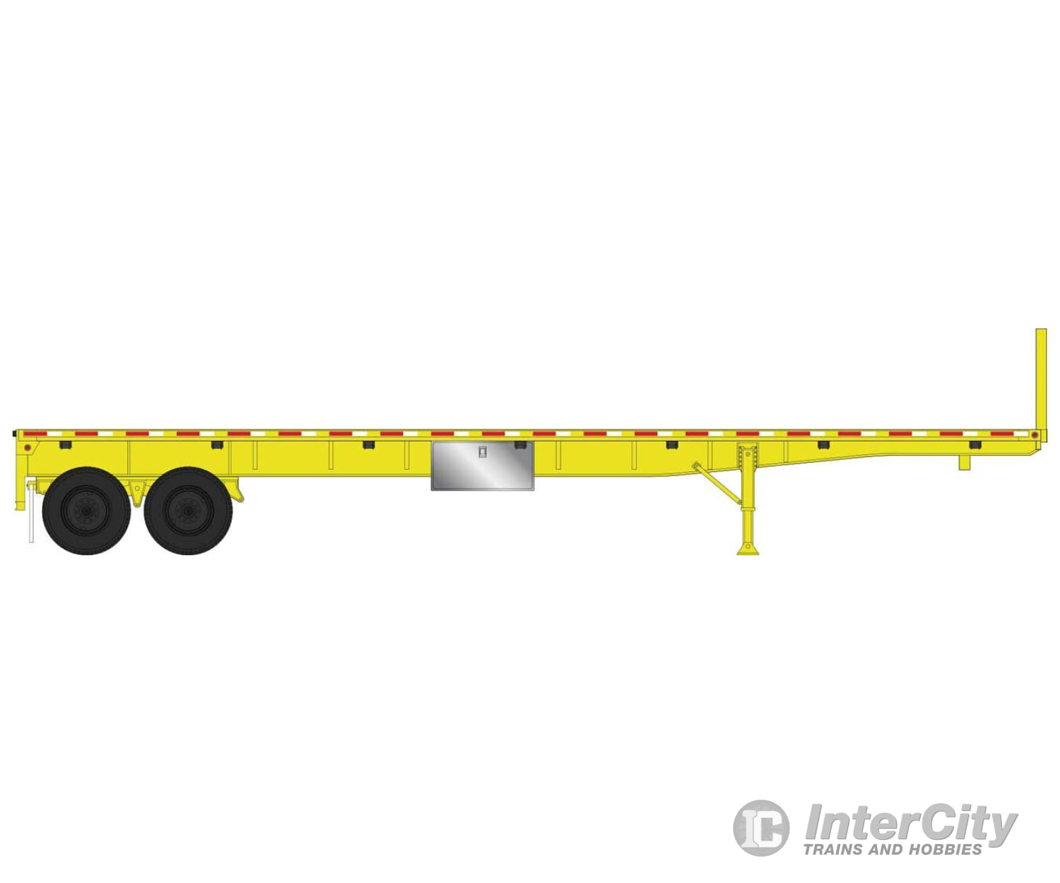 Walthers Scenemaster 2702 40’ Flatbed Trailer - Ready To Run 2-Pack -- Yellow Freight Loads &