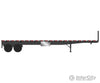 Walthers Scenemaster 2703 40’ Flatbed Trailer - Ready To Run 2-Pack -- Black Freight Loads &