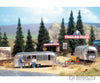 Walthers Scenemaster 2902 Camp Site With Two Trailers - Kit -- Camping Signs & Accessories Scenery