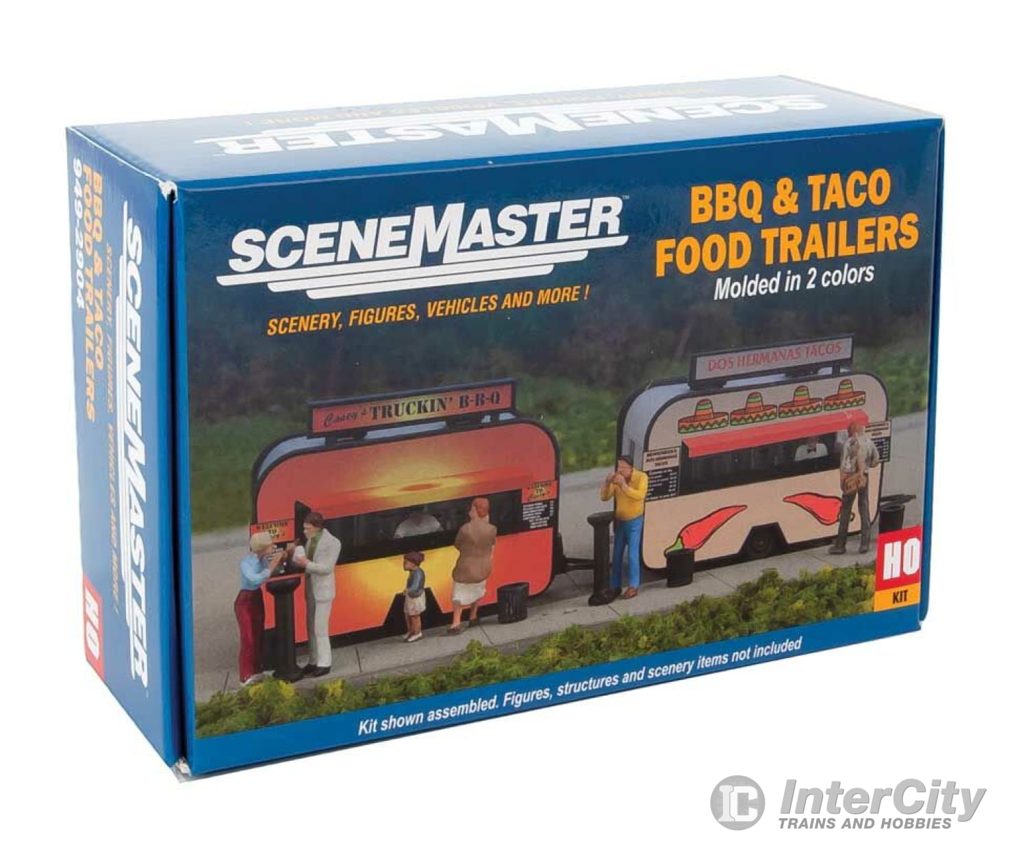 Walthers Scenemaster 2904 Bbq And Taco Food Trailers -- Kit Scenery Details