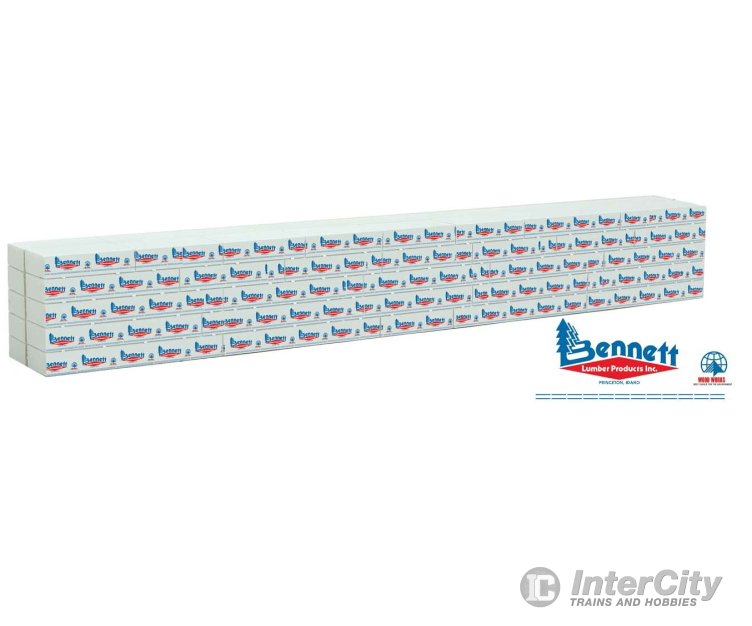 Walthers Scenemaster 3162 Wrapped Lumber Load For Walthersmainline 72’ Centerbeam Flatcar --