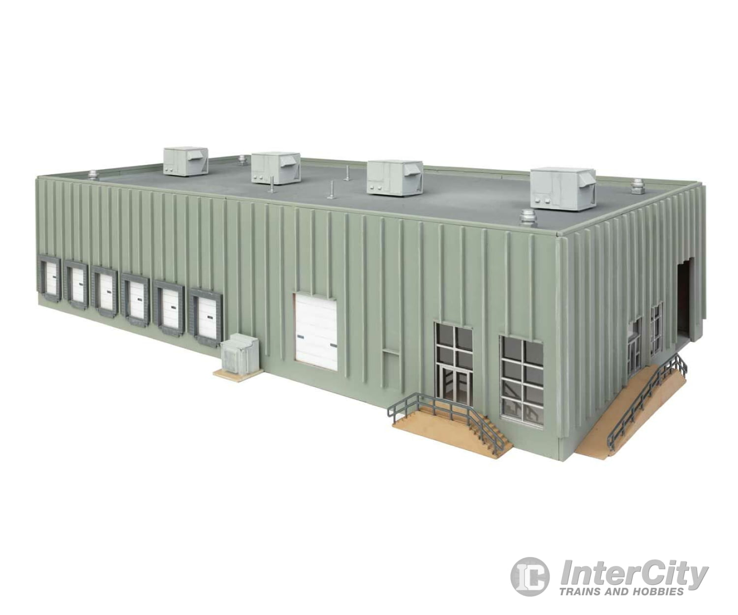 Walthers Scenemaster 3864 Concrete Grocery Warehouse -- Kit - 12 X 6-3/4 3-3/16’ 30.4 17.1 8Cm