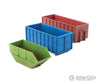 Walthers Scenemaster 4106 Industrial Dumpsters -- Kit - 2 Large Roll-Off Medium 4 Scrap Metal