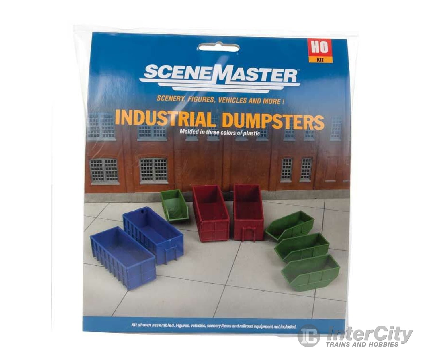 Walthers Scenemaster 4106 Industrial Dumpsters -- Kit - 2 Large Roll-Off Medium 4 Scrap Metal