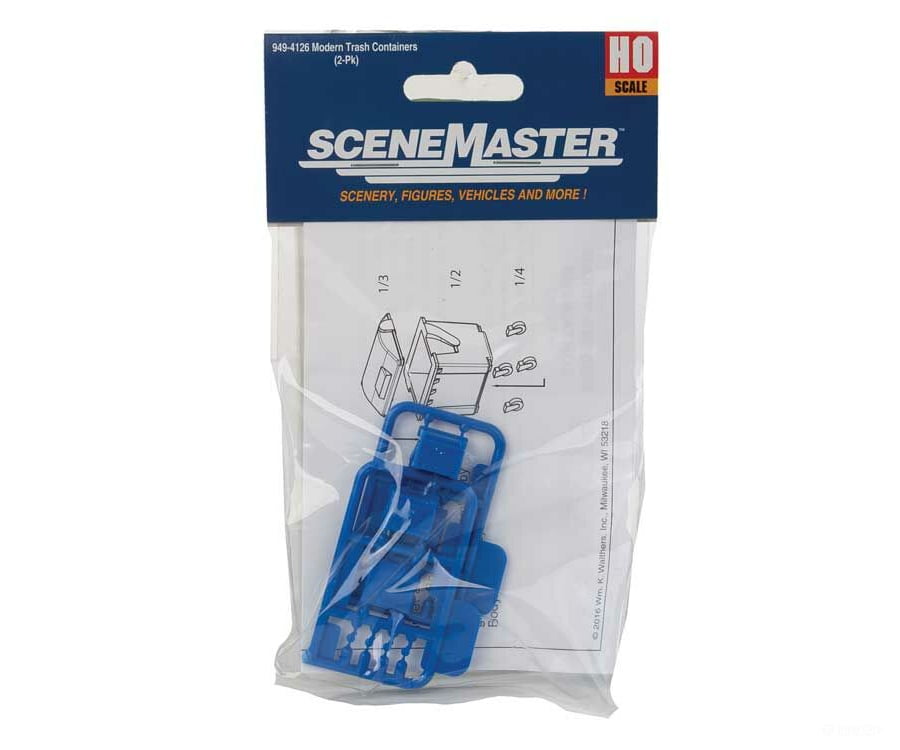 Walthers Scenemaster 4126 Modern Trash Containers Pkg(2) Scenery Details