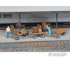 Walthers Scenemaster 4135 Baggage Carts - Plastic Kit -- Gray Pkg(5) Scenery Details