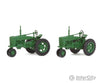 Walthers Scenemaster 4161 Farm Tractor 2-Pack - Assembled -- Green Scenery Details