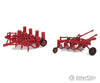 Walthers Scenemaster 4162 Farm Plow And Planter - Assembled -- Red Scenery Details