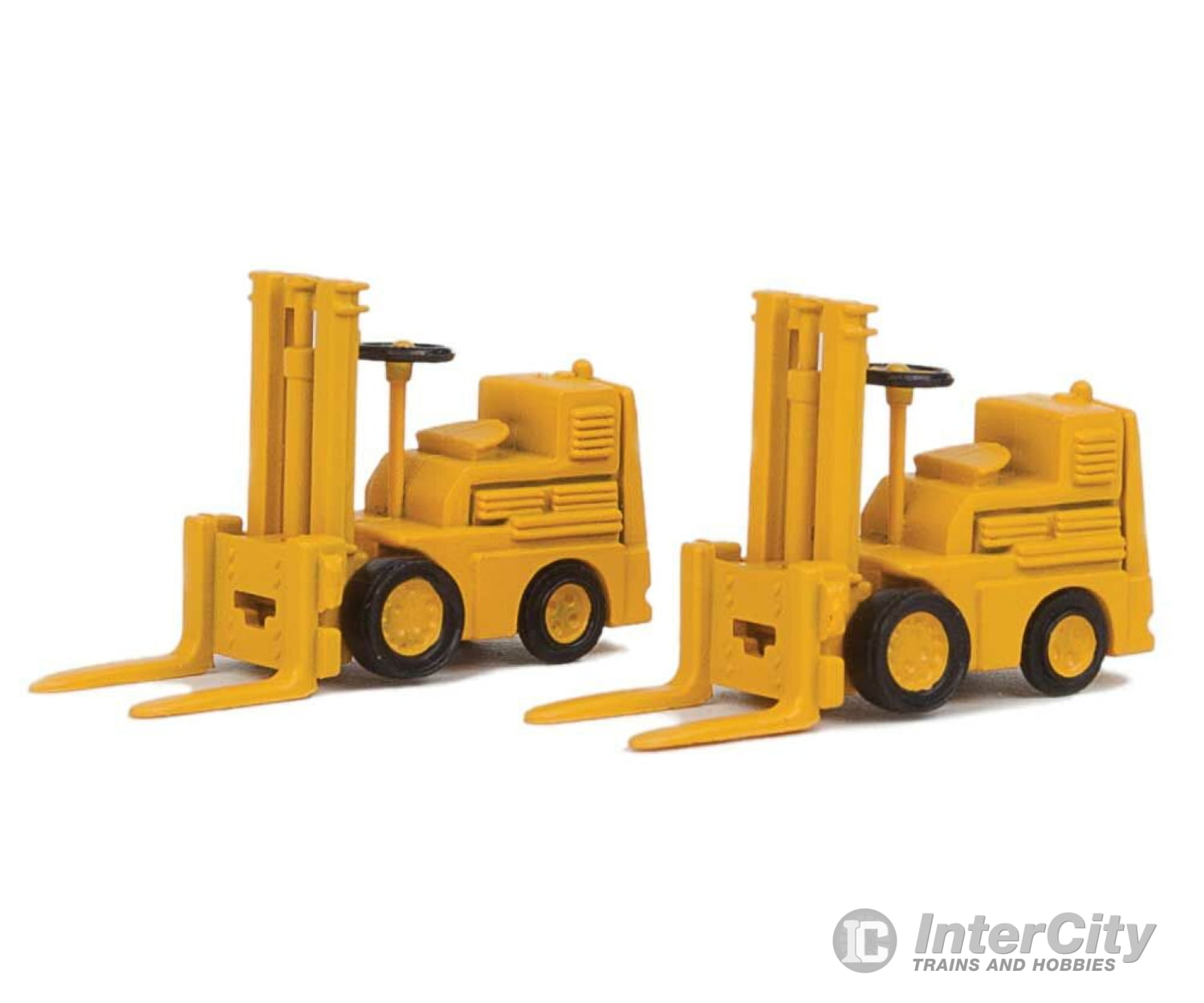 Walthers Scenemaster 4164 Forklift 2-Pack - Assembled -- Yellow Scenery Details