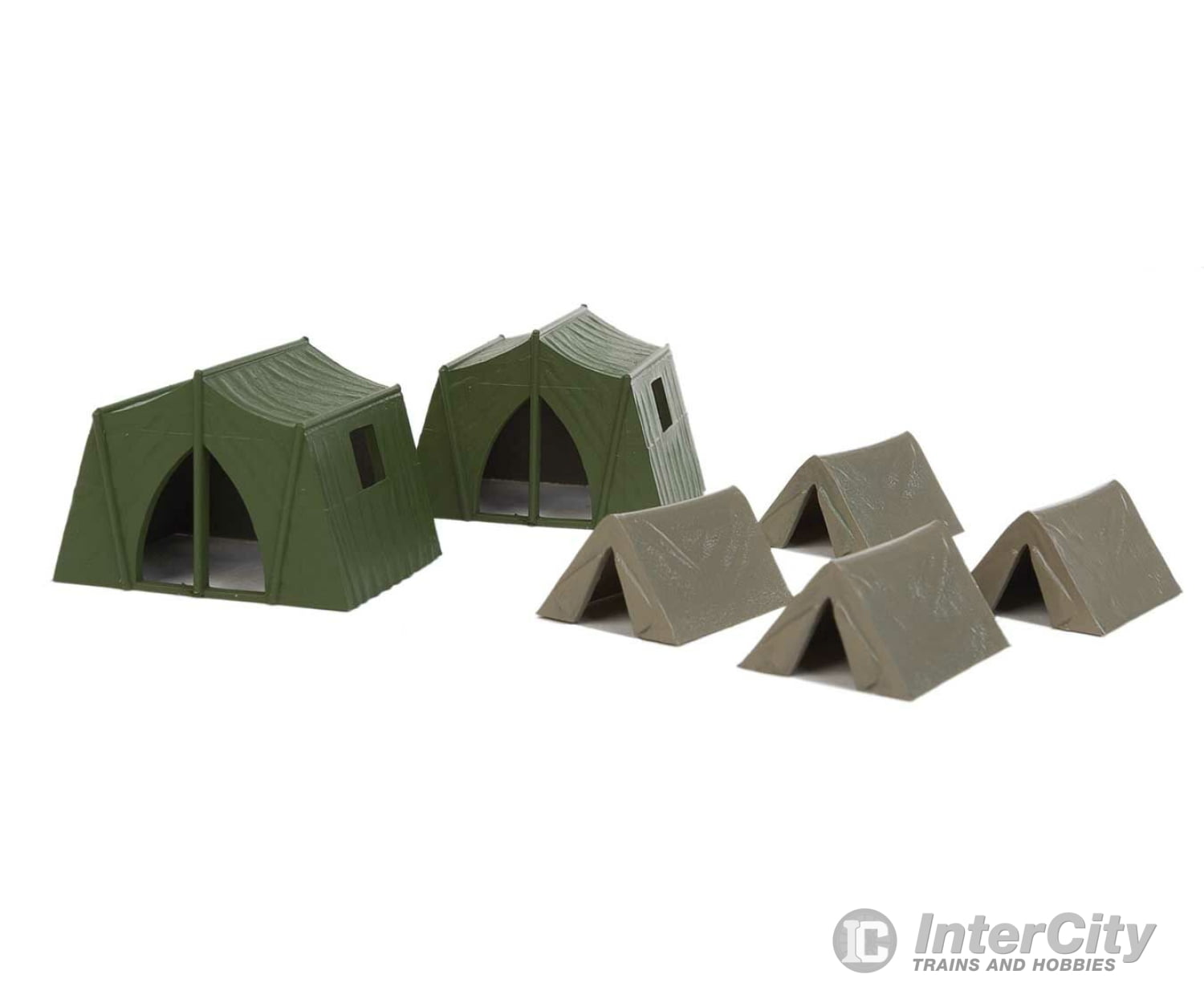 Walthers Scenemaster 4165 Camping Tents - - 4 Small 2 Large Scenery Details