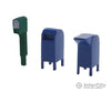 Walthers Scenemaster 4184 Roadside Mail Boxes And City Mailboxes -- Kit Scenery Details