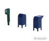 Walthers Scenemaster 4184 Roadside Mail Boxes And City Mailboxes -- Kit Scenery Details