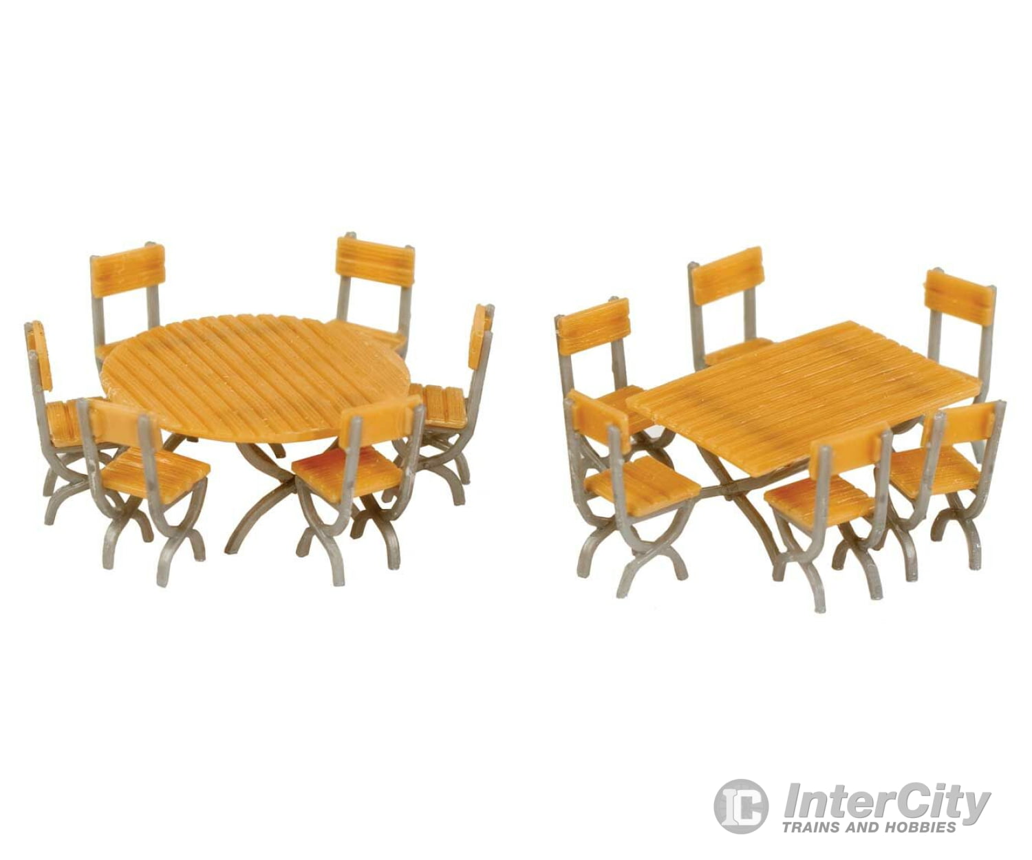 Walthers Scenemaster 4191 Tables And Chairs - Kit -- One Each Square Round 12 Scenery Details