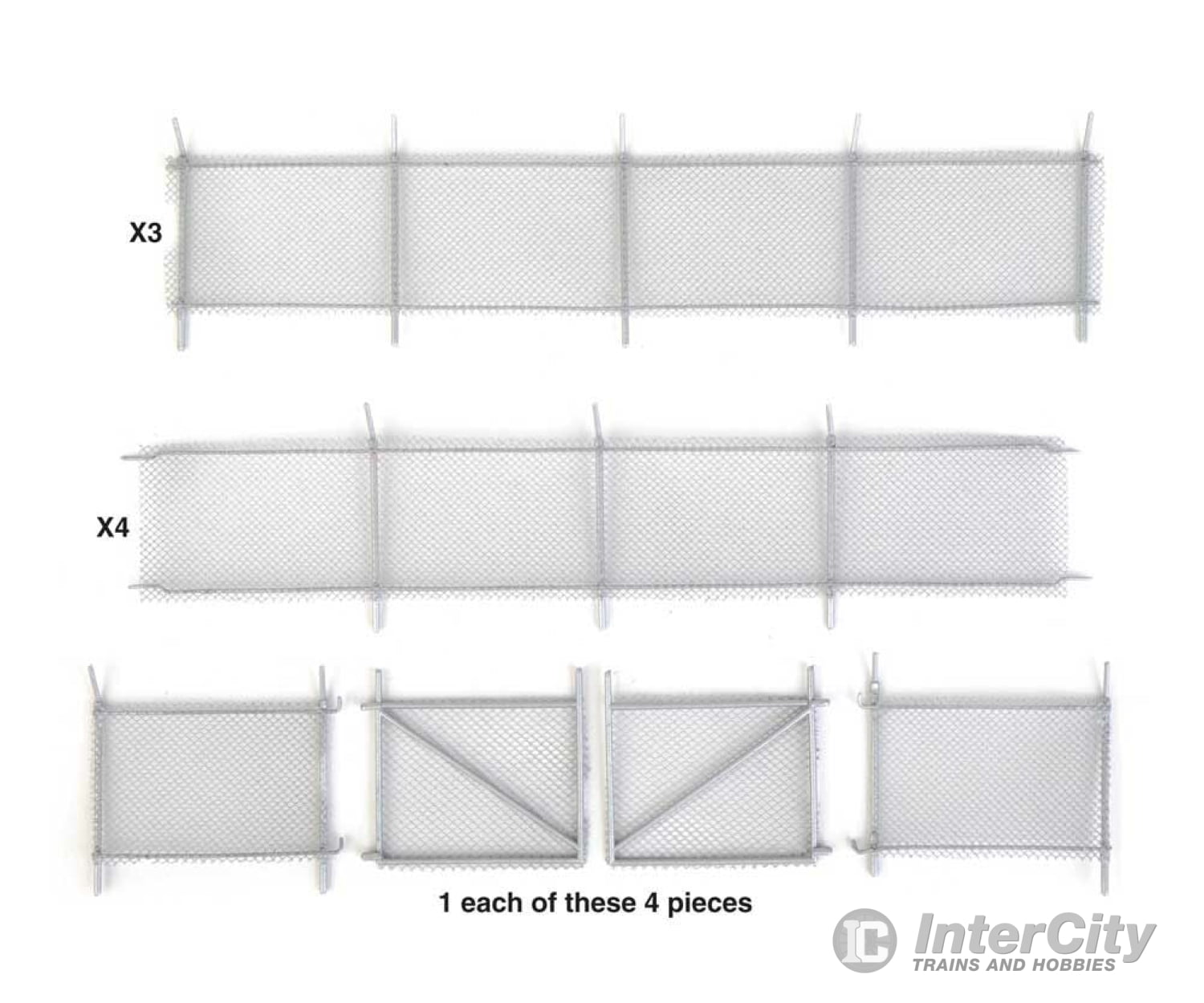 Walthers Scenemaster 4204 Built-Up Chain Link Fence -- Kit - 44-1/4 112.3Cm Scenery Details