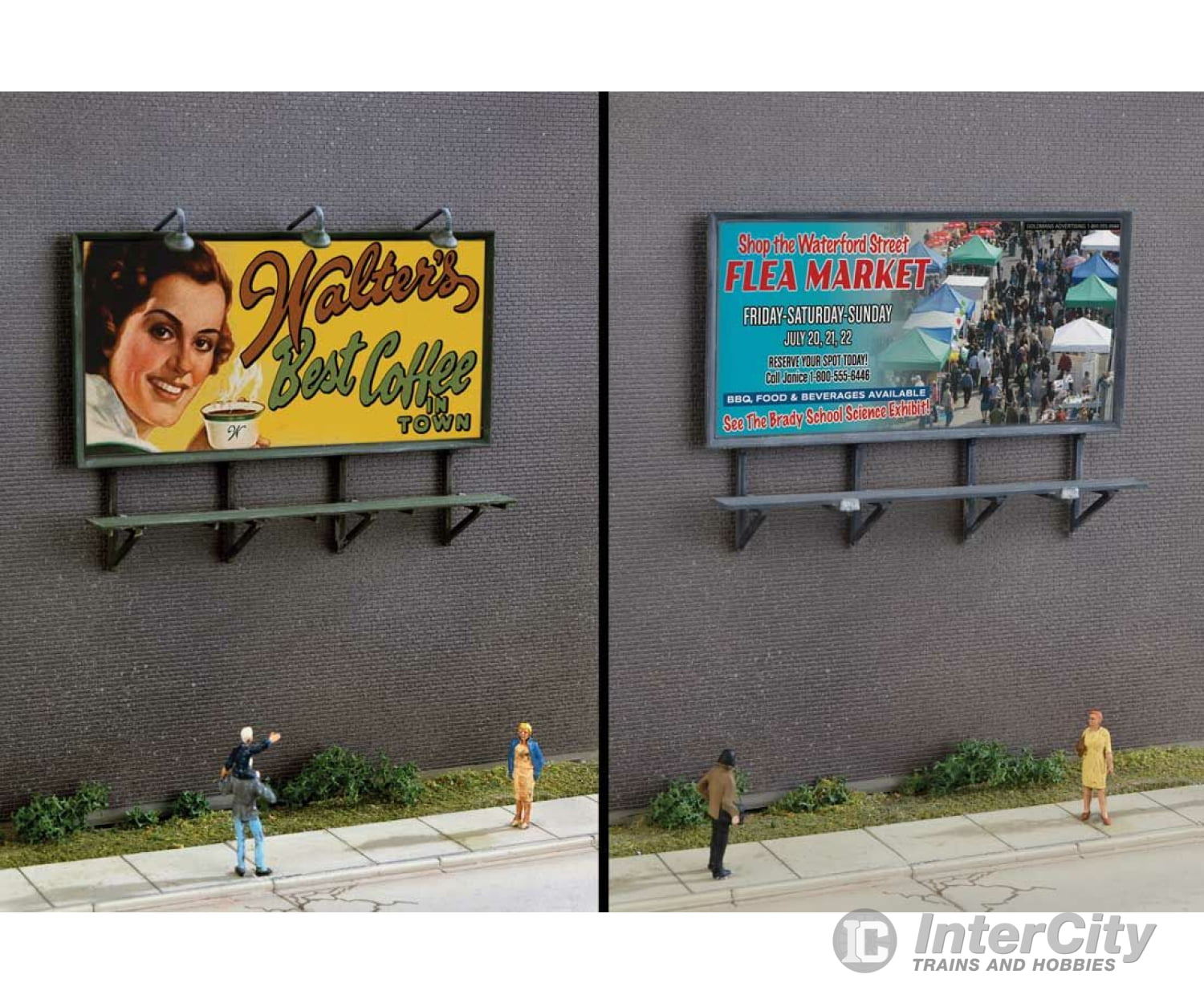 Walthers Scenemaster 4253 Wall-Mounted Billboard Pkg(3) -- Kit Scenery Details