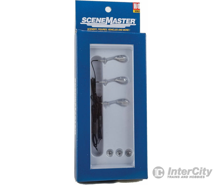 Walthers Scenemaster 4314 Modern Short Arm Wall Mount Light Pkg(3) Lights & Electronics