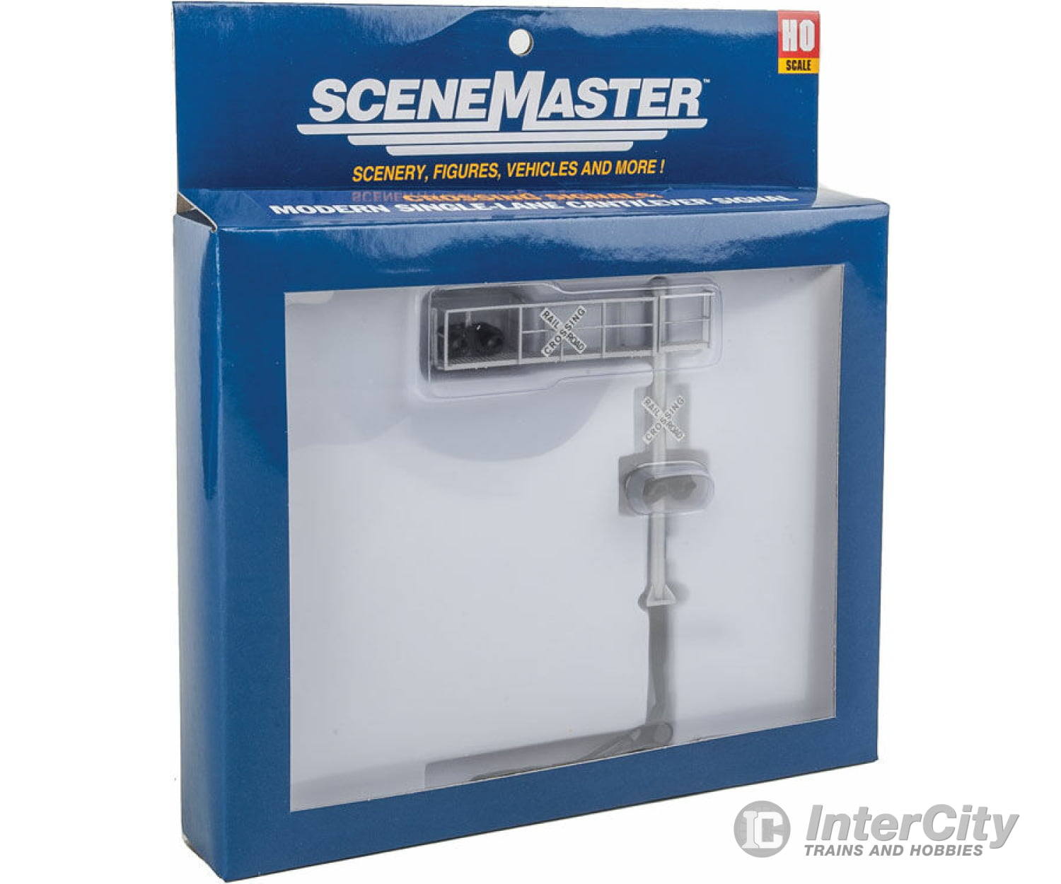 Walthers Scenemaster 4331 Modern Cantilever Grade Crossing Signal -- Single-Lane Signals & Catenary