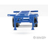 Walthers Scenemaster 4501 20’ Container Chassis (2-Pack) -- Blue Freight Loads & Containers