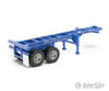 Walthers Scenemaster 4501 20’ Container Chassis (2-Pack) -- Blue Freight Loads & Containers