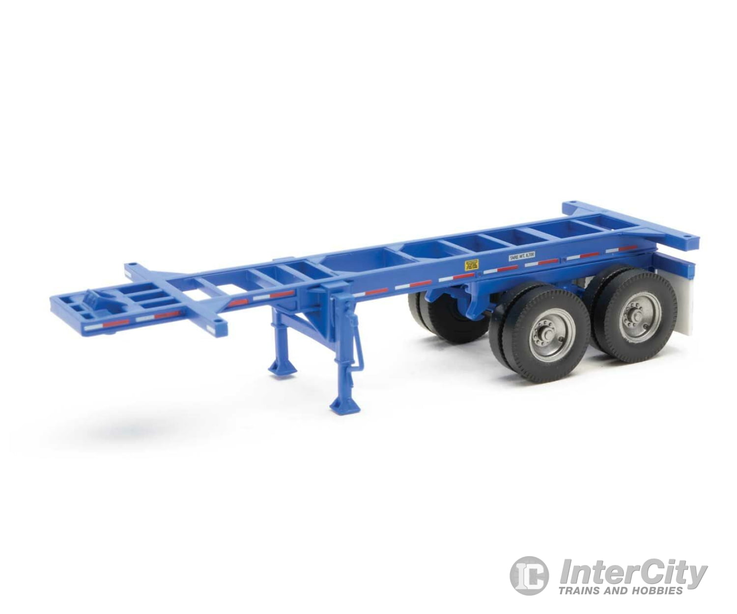 Walthers Scenemaster 4501 20’ Container Chassis (2-Pack) -- Blue Freight Loads & Containers