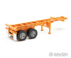 Walthers Scenemaster 4502 20’ Container Chassis (2-Pack) -- Orange Freight Loads & Containers