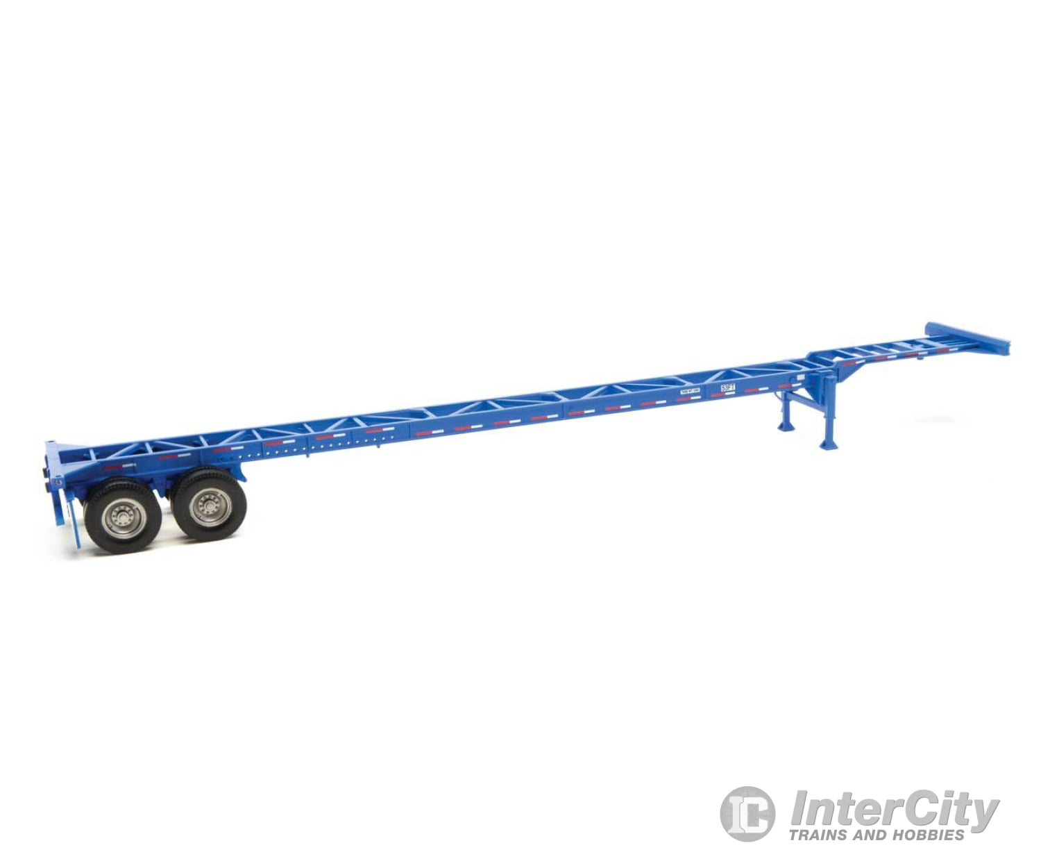 Walthers Scenemaster 4601 53’ Container Chassis (2-Pack) -- Blue Freight Loads & Containers