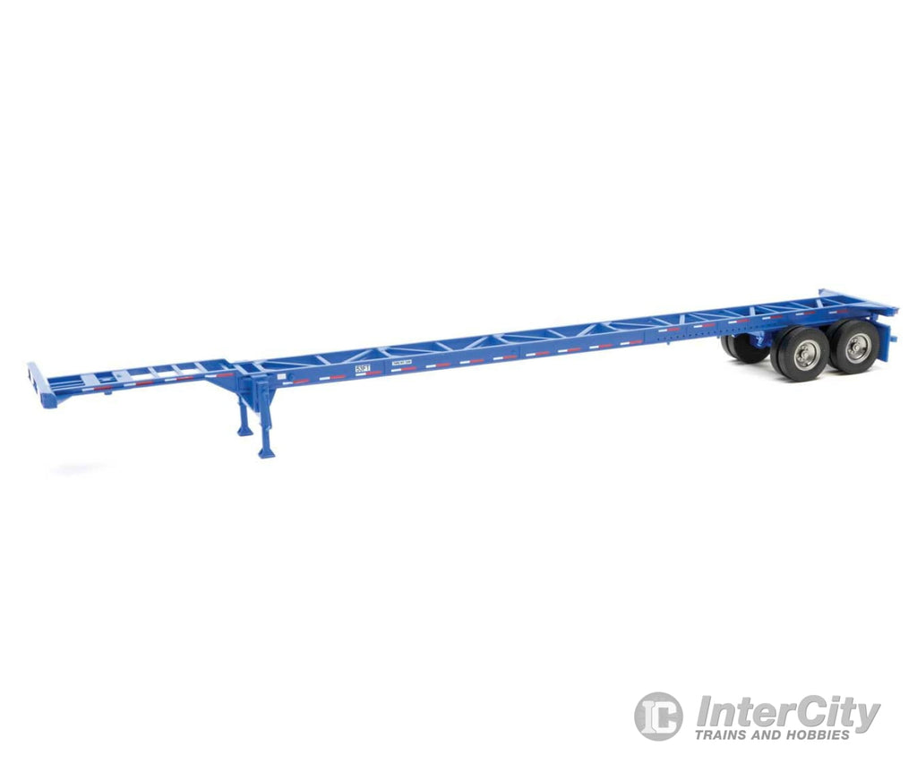 Walthers Scenemaster 4601 53’ Container Chassis (2-Pack) -- Blue Freight Loads & Containers