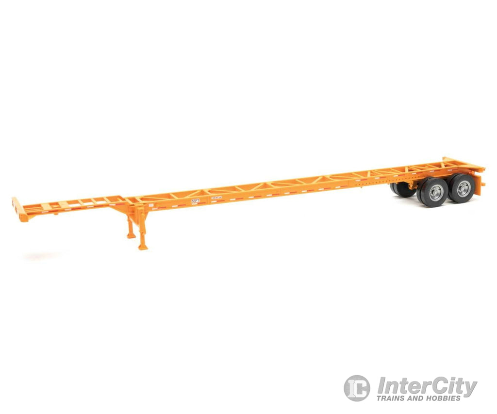 Walthers Scenemaster 4602 53’ Container Chassis (2-Pack) -- Orange Freight Loads & Containers