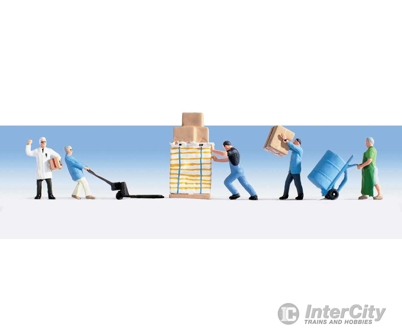 Walthers Scenemaster 6064 Warehouse Workers And Accessories -- 5 Figures With