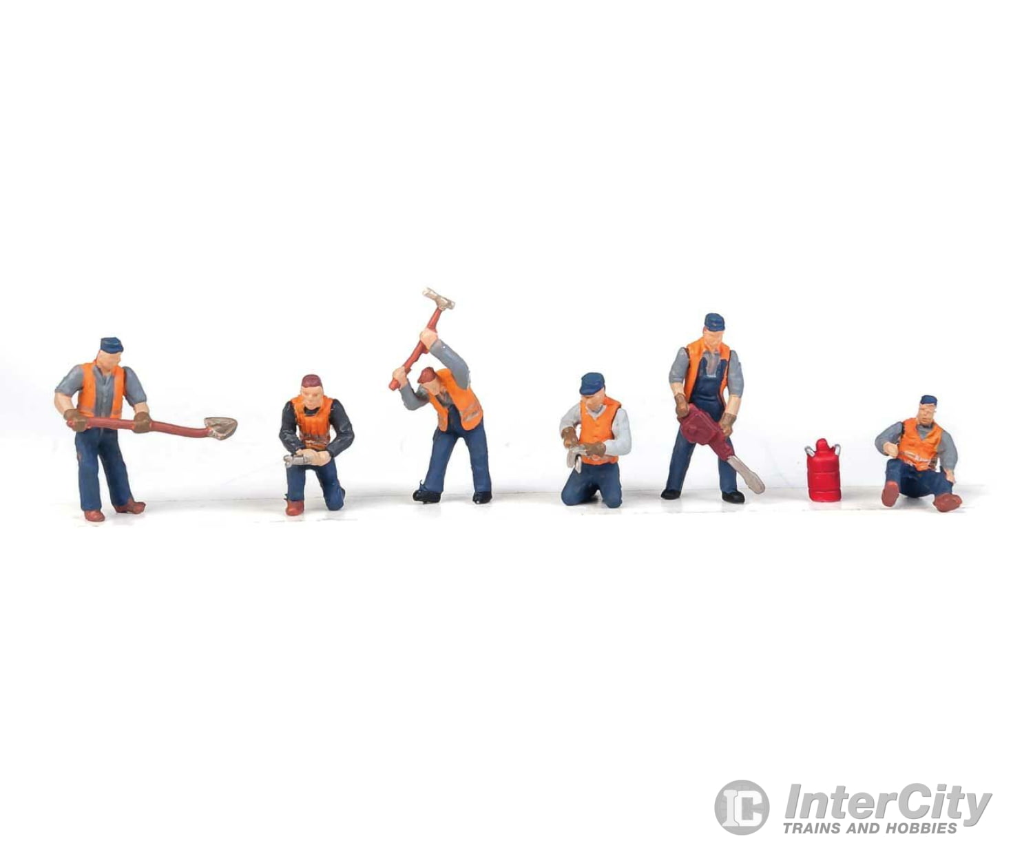 Walthers Scenemaster 6066 Railroad Track Workers -- Set 1 Pkg(6) Figures