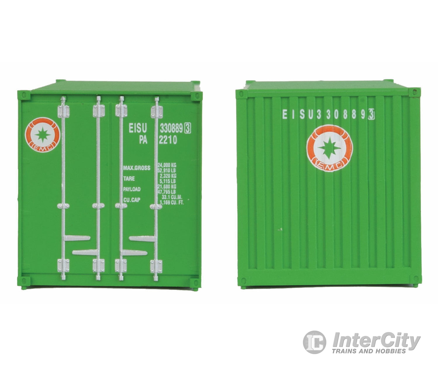 Walthers Scenemaster 8002 20’ Corrugated Container With Flat Panel - Assembled -- Evergreen