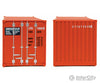 Walthers Scenemaster 8003 20’ Corrugated Container With Flat Panel - Assembled -- Genstar (Orange