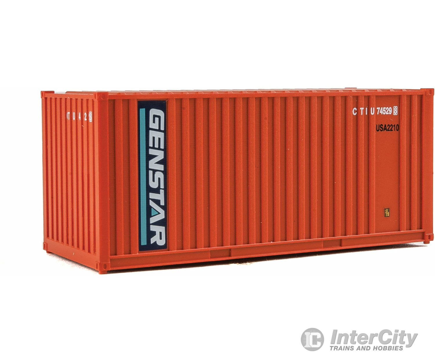 Walthers Scenemaster 8003 20’ Corrugated Container With Flat Panel - Assembled -- Genstar (Orange