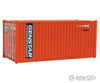 Walthers Scenemaster 8003 20’ Corrugated Container With Flat Panel - Assembled -- Genstar (Orange