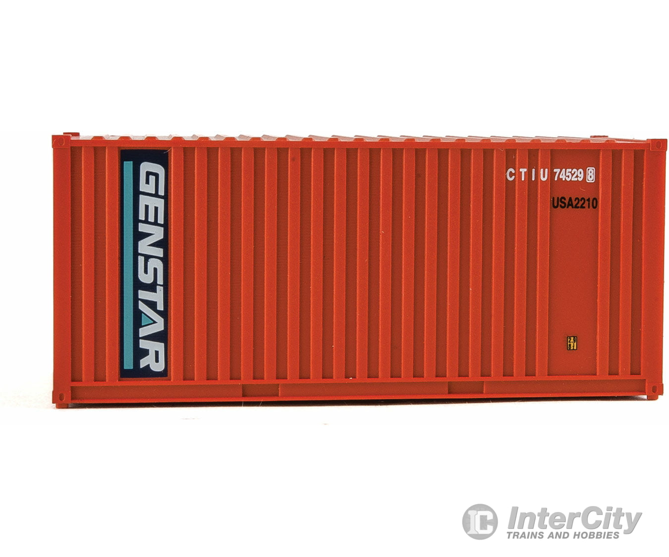 Walthers Scenemaster 8003 20’ Corrugated Container With Flat Panel - Assembled -- Genstar (Orange