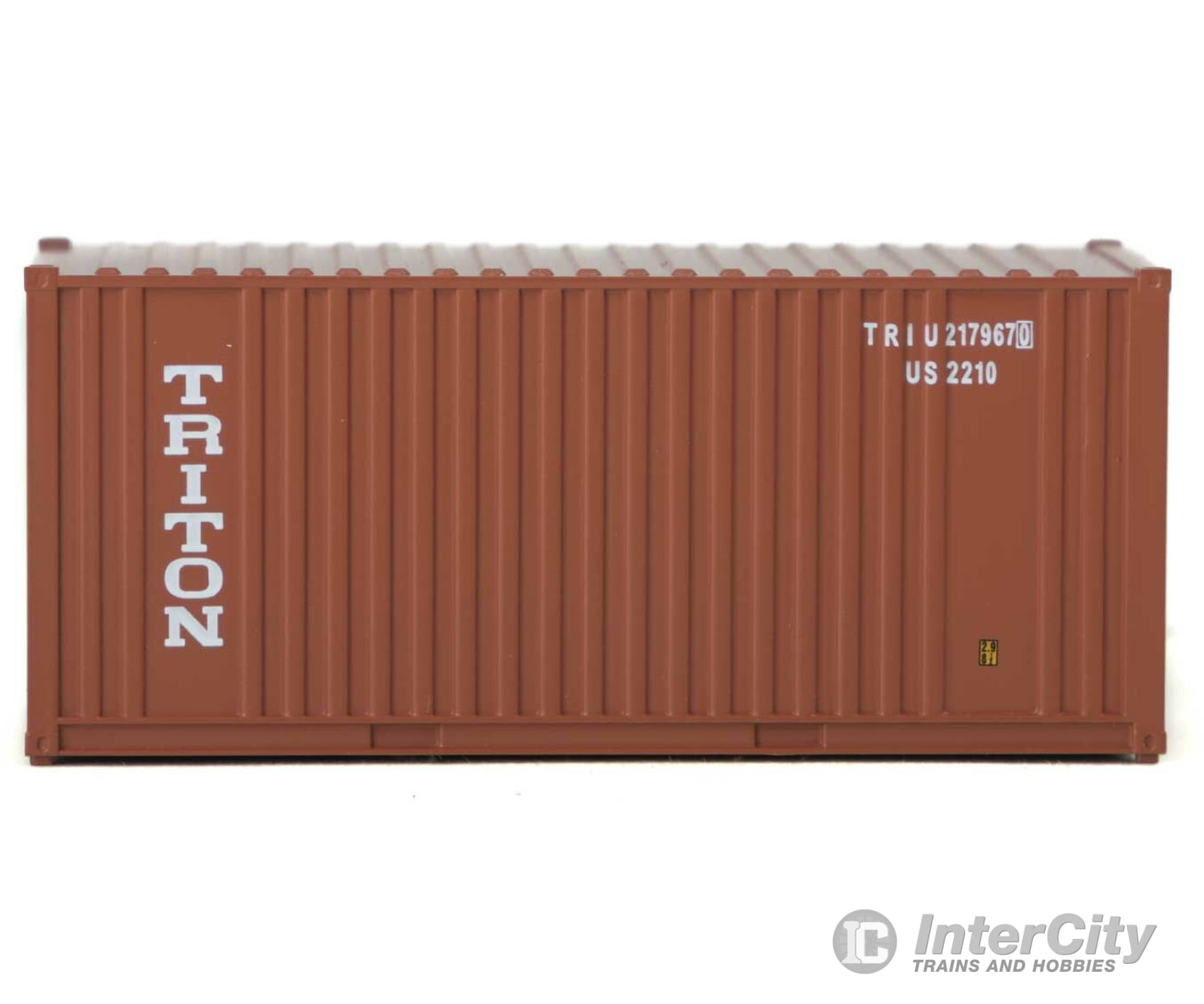 Walthers Scenemaster 8004 20’ Corrugated Container With Flat Panel - Assembled -- Triton (Brown