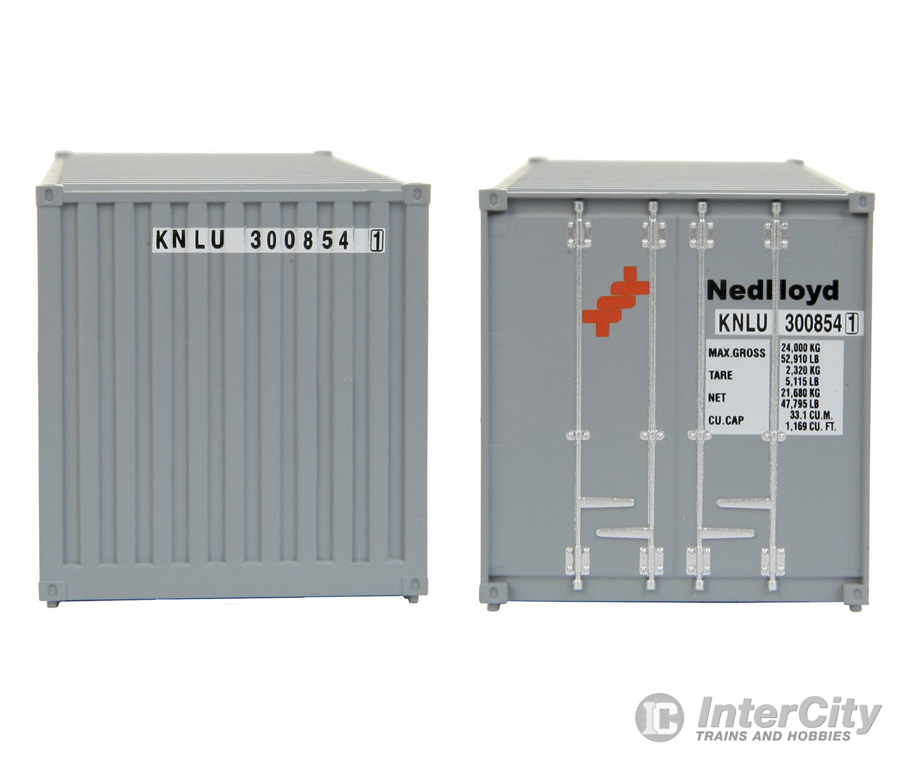 Walthers Scenemaster 8005 20’ Corrugated Container With Flat Panel - Assembled -- Ned-Lloyd (Gray