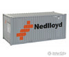 Walthers Scenemaster 8005 20’ Corrugated Container With Flat Panel - Assembled -- Ned-Lloyd (Gray