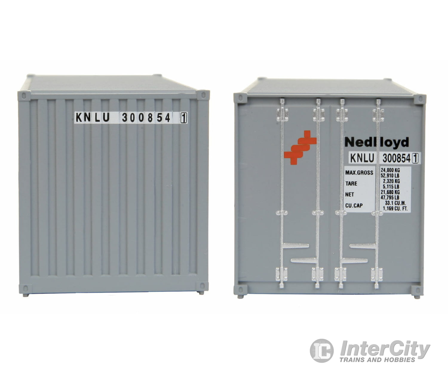 Walthers Scenemaster 8005 20’ Corrugated Container With Flat Panel - Assembled -- Ned-Lloyd (Gray