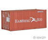 Walthers Scenemaster 8006 20’ Corrugated Container With Flat Panel - Assembled -- Hamburg Sud