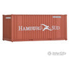 Walthers Scenemaster 8006 20’ Corrugated Container With Flat Panel - Assembled -- Hamburg Sud