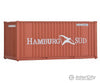 Walthers Scenemaster 8006 20’ Corrugated Container With Flat Panel - Assembled -- Hamburg Sud
