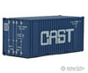 Walthers Scenemaster 8009 20’ Corrugated Container With Flat Panel - Assembled -- Cast (Blue