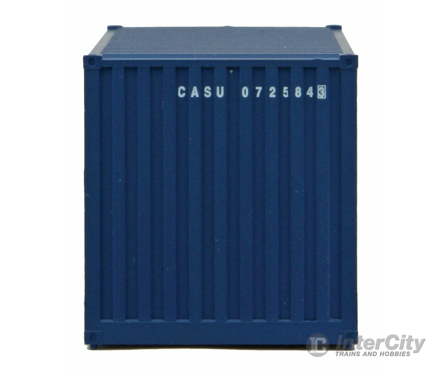 Walthers Scenemaster 8009 20’ Corrugated Container With Flat Panel - Assembled -- Cast (Blue